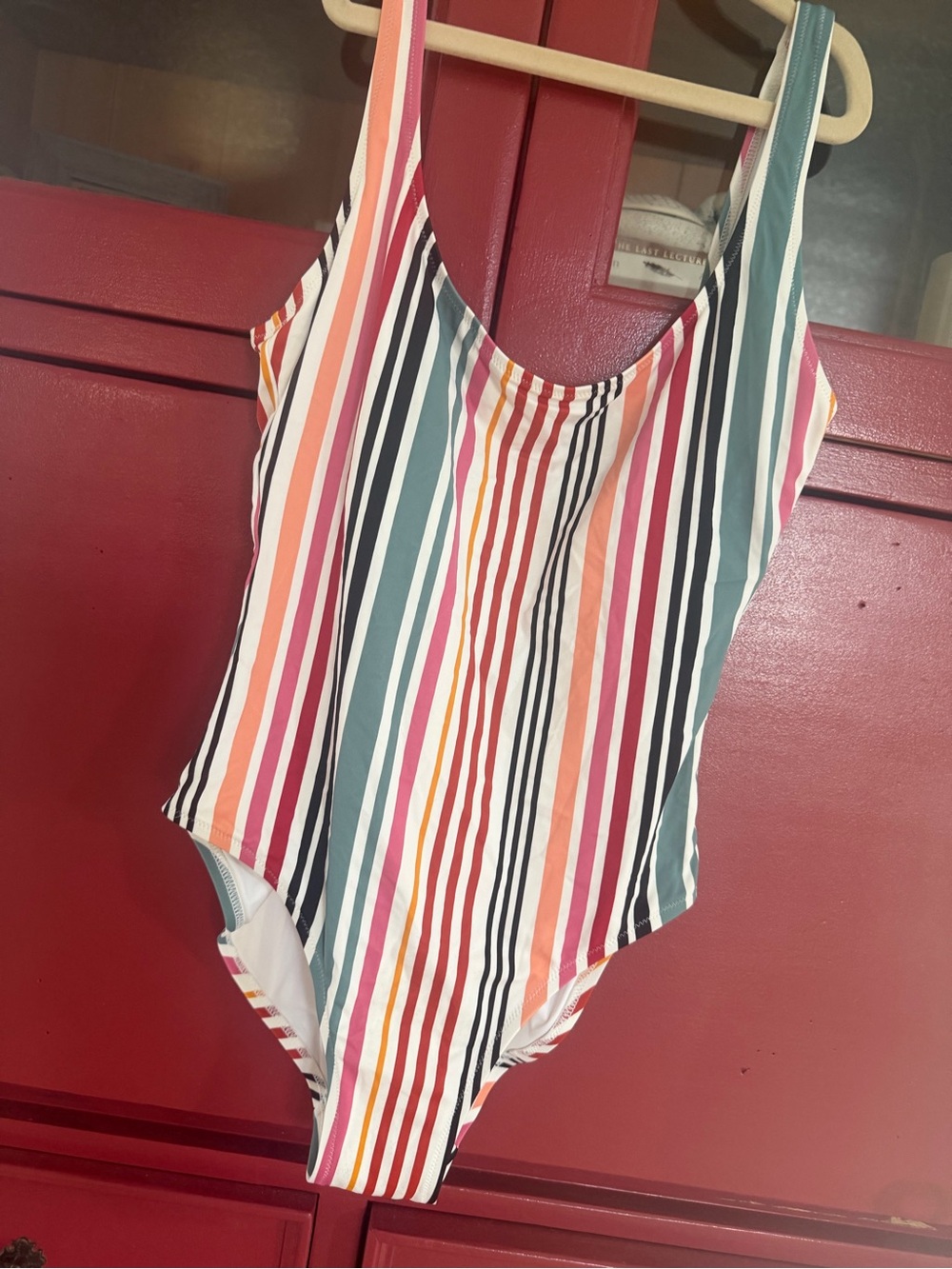 Womens Madewell Striped One-Piece Swimsuit - Multicolor